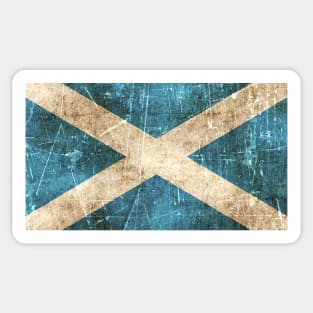 Vintage Aged and Scratched Scottish Flag Sticker